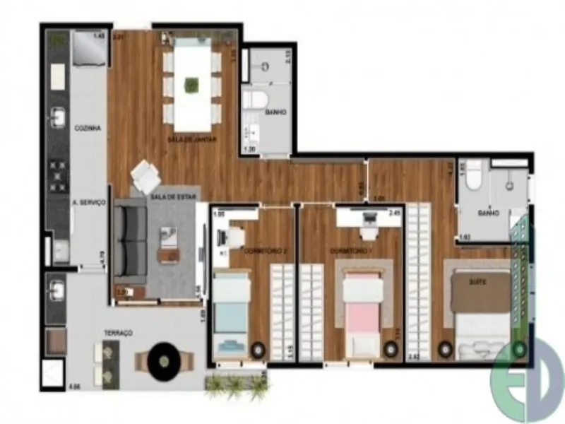 Imagem Comprar apartamento com 3 dormitórios em são Caetano do Sul SP