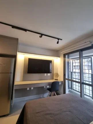 Imagem Imperdível - Apartamento para Venda ou Locação no Brooklin, São Paulo-SP: 1 quarto, 1 banheiro, 24m².