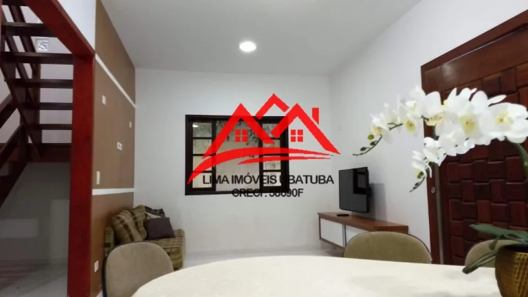 Imagem Casa Venda no Itaguá, Ubatuba, com 3 quartos sendo 2 suítes, 3 vagas, mobiliada.