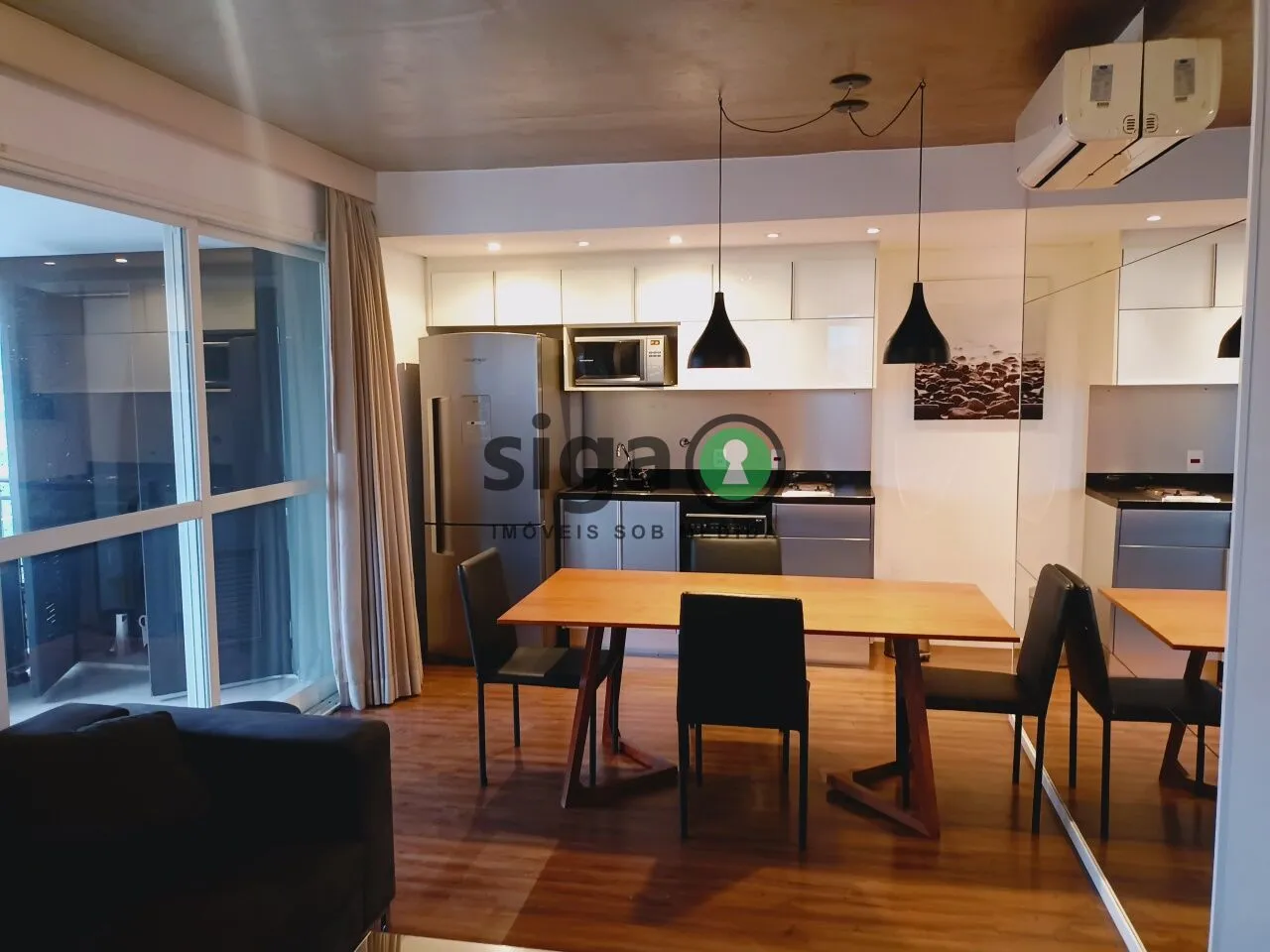 Foto do imóvel Apartamento Mobiliado com 1 quarto, 2 banheiros e 1 vaga para alugar no Brooklin