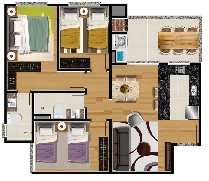Imagem Apartamento à venda em Caxias do Sul, Nossa Senhora da Saúde, com 2 quartos, 57.68m2