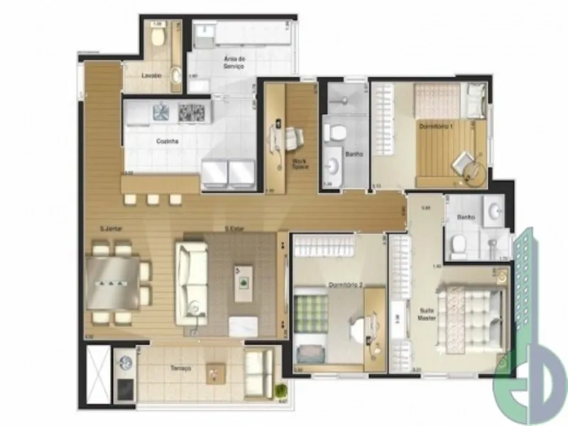 Imagem Condomínio Totalitá São Caetano, comprar apartamento com 3 quartos em Caetano do Sul SP
