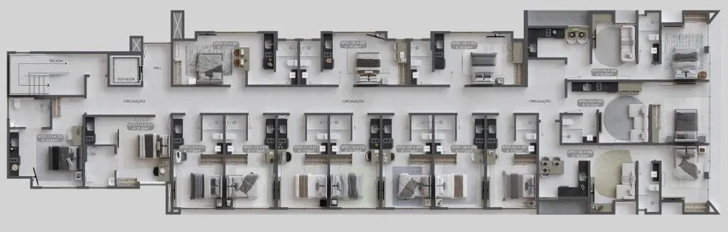 Imagem Apartamento com 1 dormitório à venda, 31 m² por R$ 583.707,60 - Bessa - João Pessoa/PB