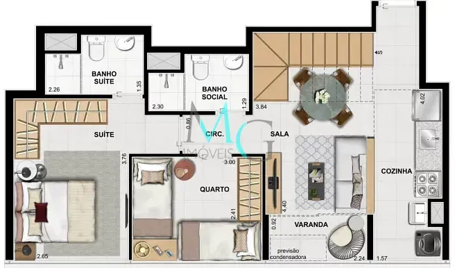 Imagem Apartamento à venda 3 Quartos 1 Suite 1 Vaga 65.03M² Barra da Tijuca Rio de Janeiro - RJ