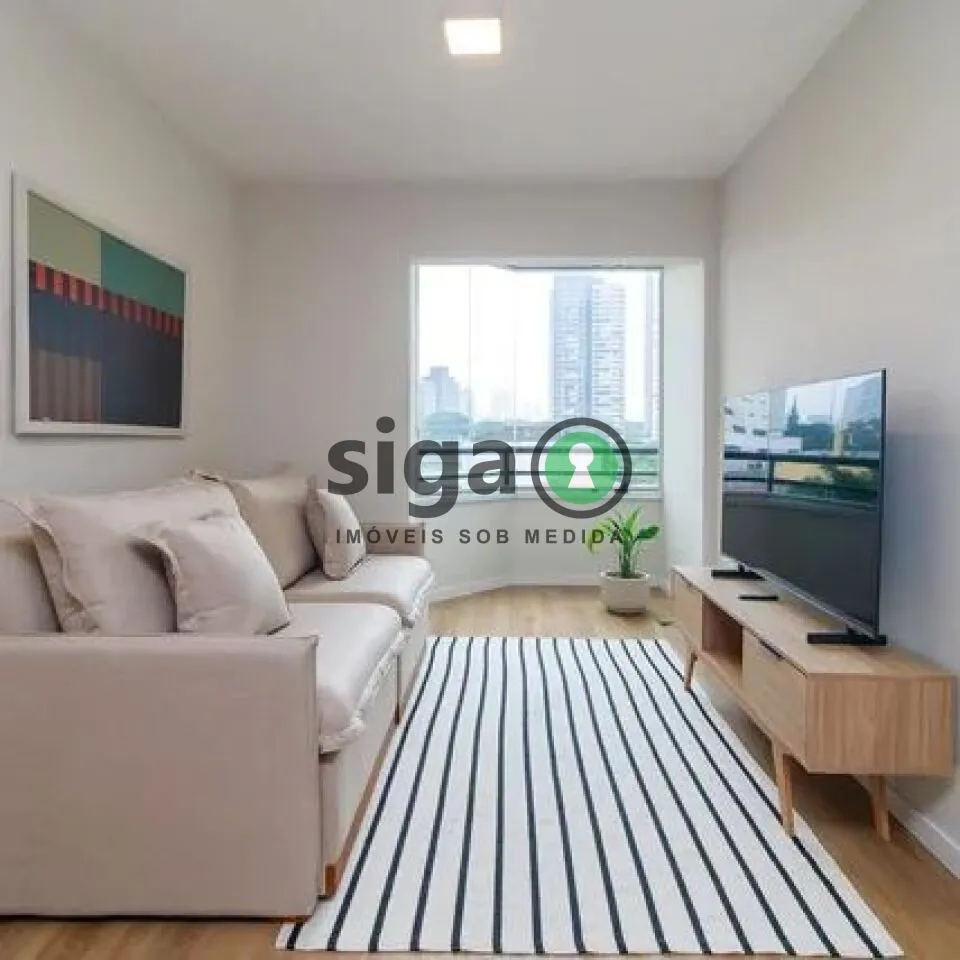 Imagem Apartamento á Venda no Brooklin - 51m². 1 vaga, 1 quarto - MOBILIADO