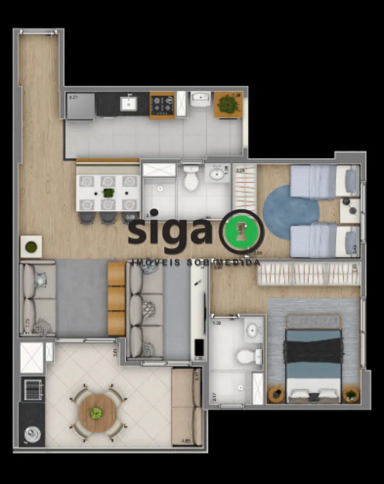 Imagem APARTAMENTO A VENDA NO MORUMBI, 2 QUARTOS, 2 BANHEIROS, 1 VAGA
