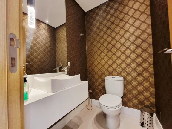 Imagem Apartamento em andar alto com 3 suítes e vista livre a venda no boqueirão em Santos