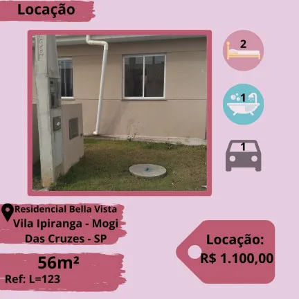 Foto do imóvel Casa de Condomínio com 2 Quartos para Alugar, 56 m² em Jardim Layr - Mogi das Cruzes