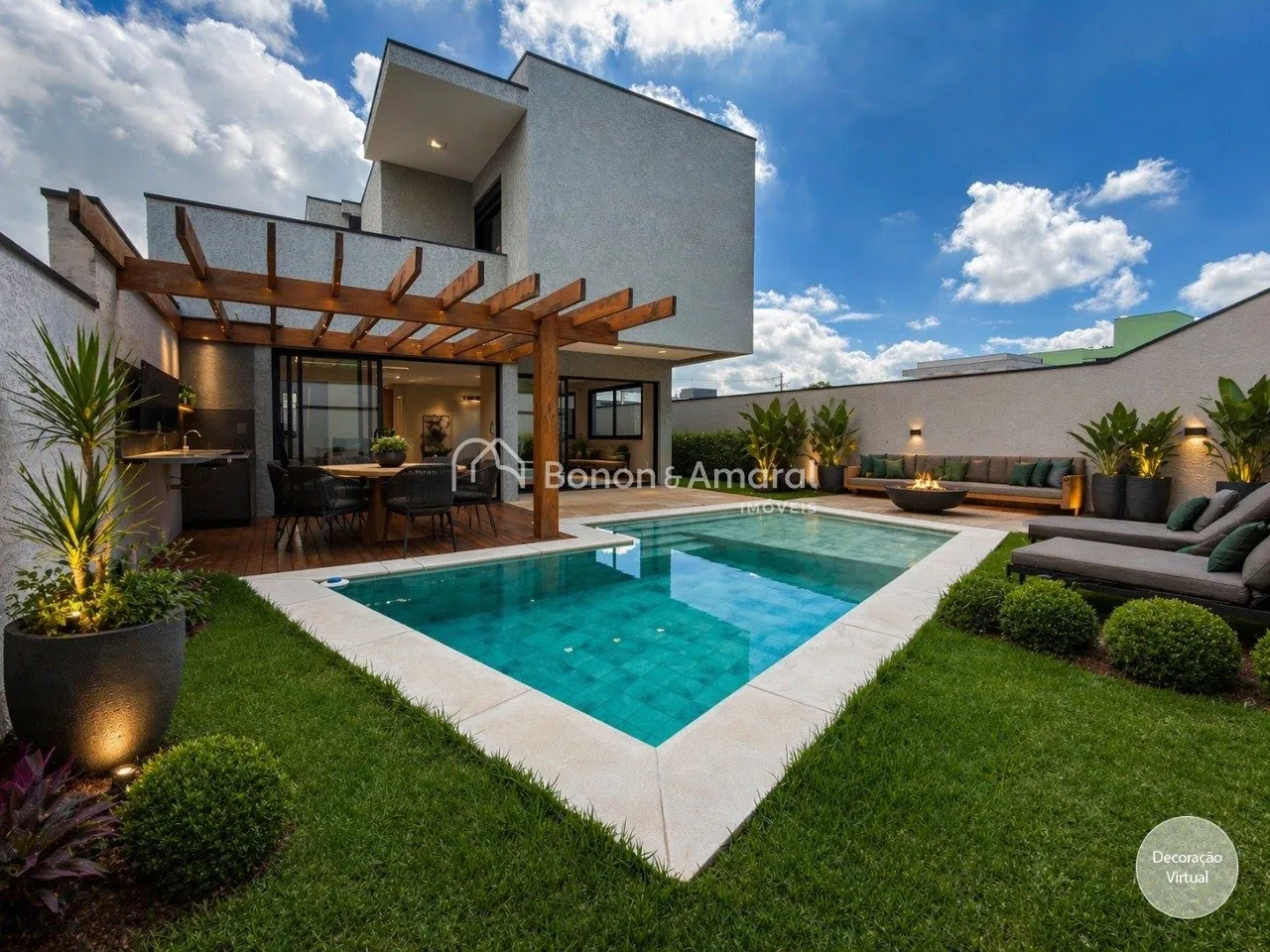 Foto do imóvel Casa Moderna com Piscina no Condomínio Bella Campinas - Exclusividade e Conforto em Localização Estratégica em Rua Alessandro Payaro, 350 - Parque Rural Fazenda Santa Cândida, Campinas - SP