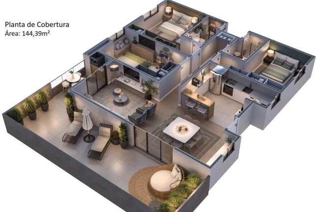 Imagem Apartamento 2 quartos sendo 1 suíte para venda no bairro Santa Catarina em Caxias do Sul