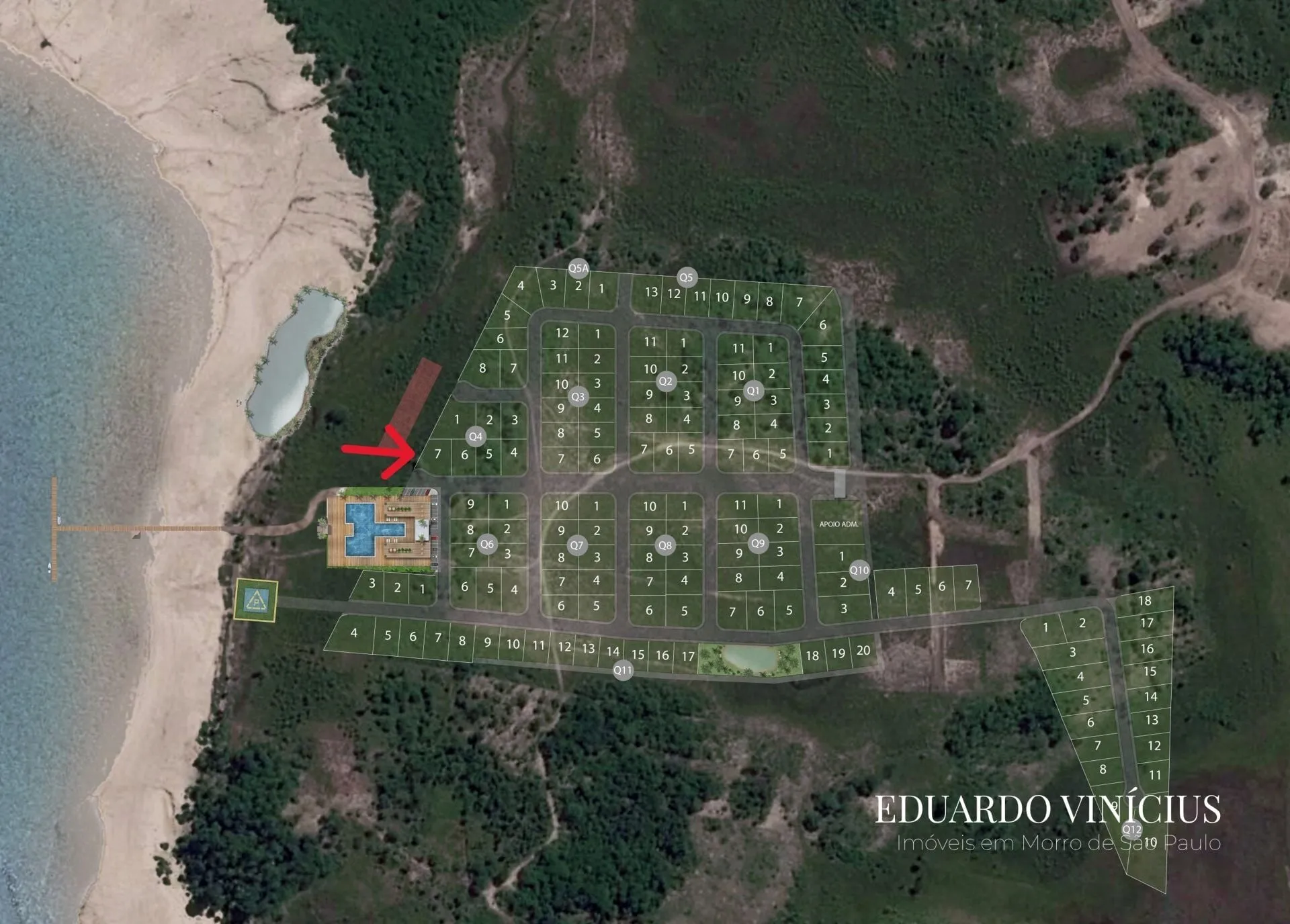 Imagem Lote 457m² com Vista Mar à Venda no Kiaroa Residence &amp; Marina | Península de Maraú