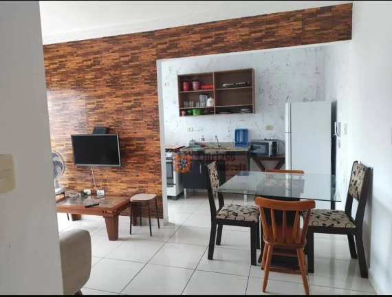 Imagem Apartamento com 1 dormitório à venda, 41 m² por R$ 290.000 - Maracanã - Praia Grande/SP