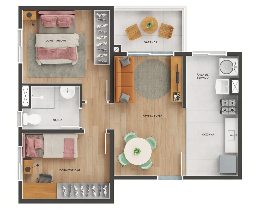 Imagem Apartamento à venda no bairro Residencial Porto Seguro - Goiânia/GO