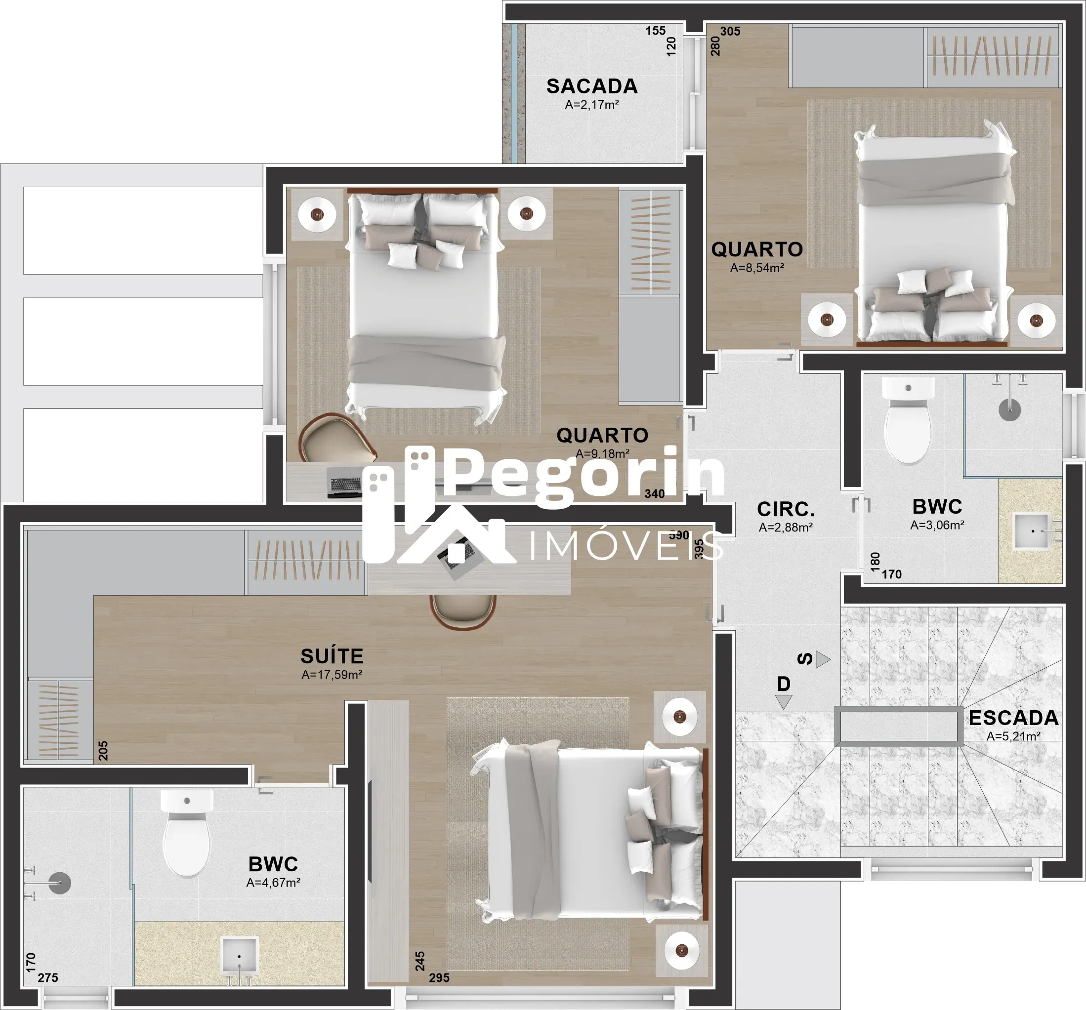 Imagem SOBRADO 03 QUARTOS 116M²