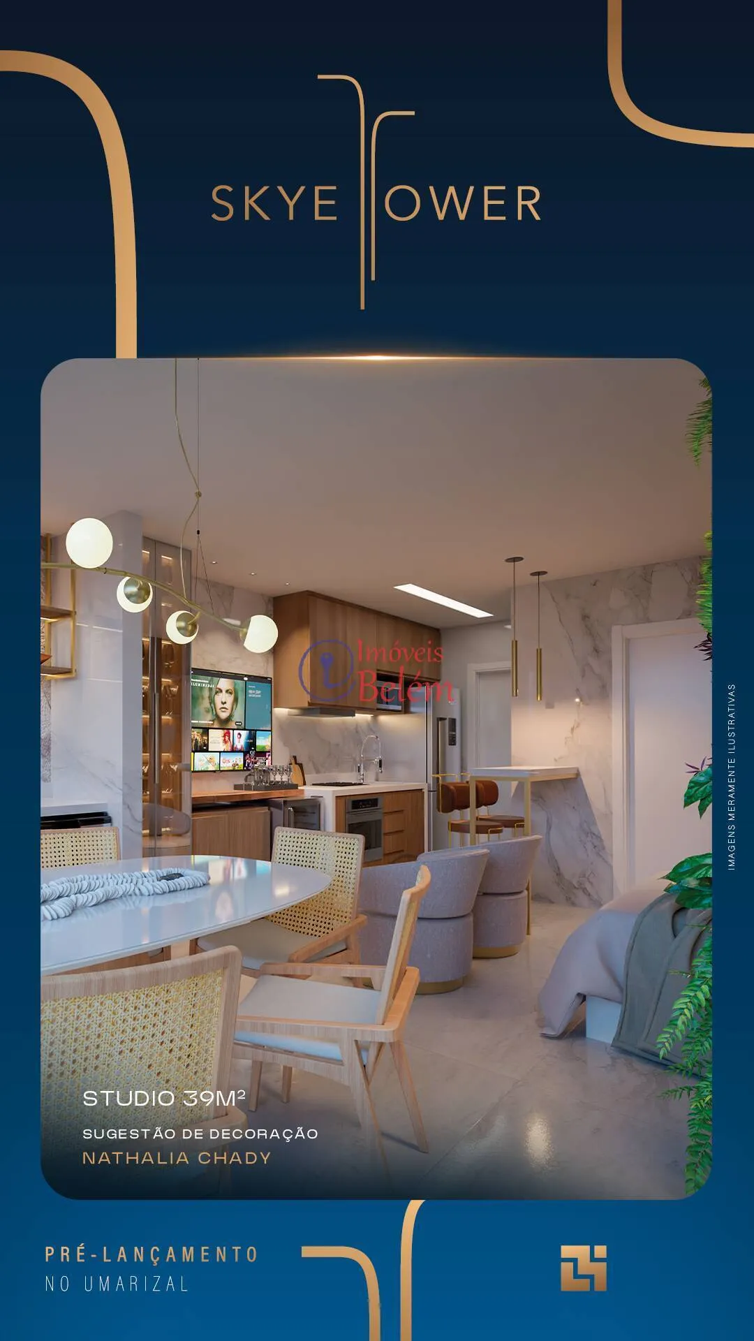 Imagem Imóveis Belém vende Skye Tower Studio de 39m² no Umarizal
