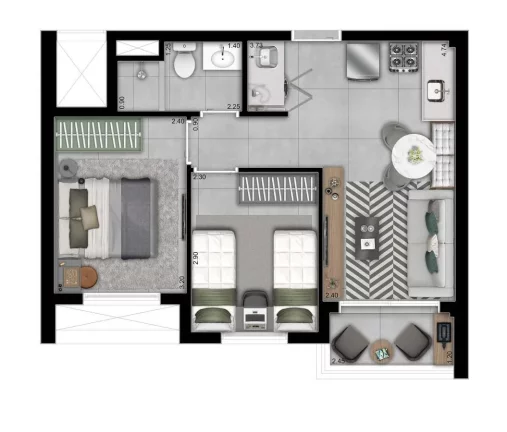Imagem DOT VILA DAS BELEZAS - Pronto para Morar, 42m² com varanda gourmet, lazer completo, próximo ao Metrô