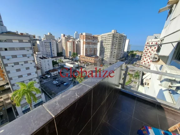 Imagem Apartamento com 131m², 2 quartos, varanda, dependência, vaga demarcada por R$720.000,00 no Gonzaga em Santos