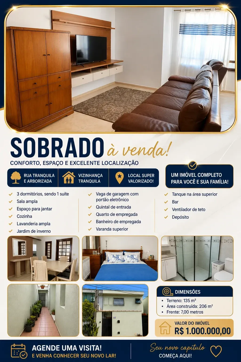 Foto do imóvel Sobrado com 4 Quartos à Venda, 206 m² em Alameda Guairacá, 48 - Planalto Paulista, São Paulo - SP