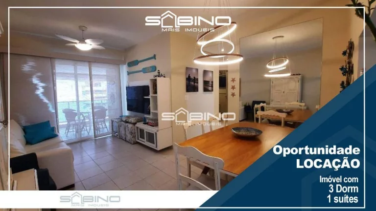 Foto do imóvel Apartamento para Locação Temporada, com 3 dormitórios 1 suíte 89m² área útil, 2 vagas de garagem