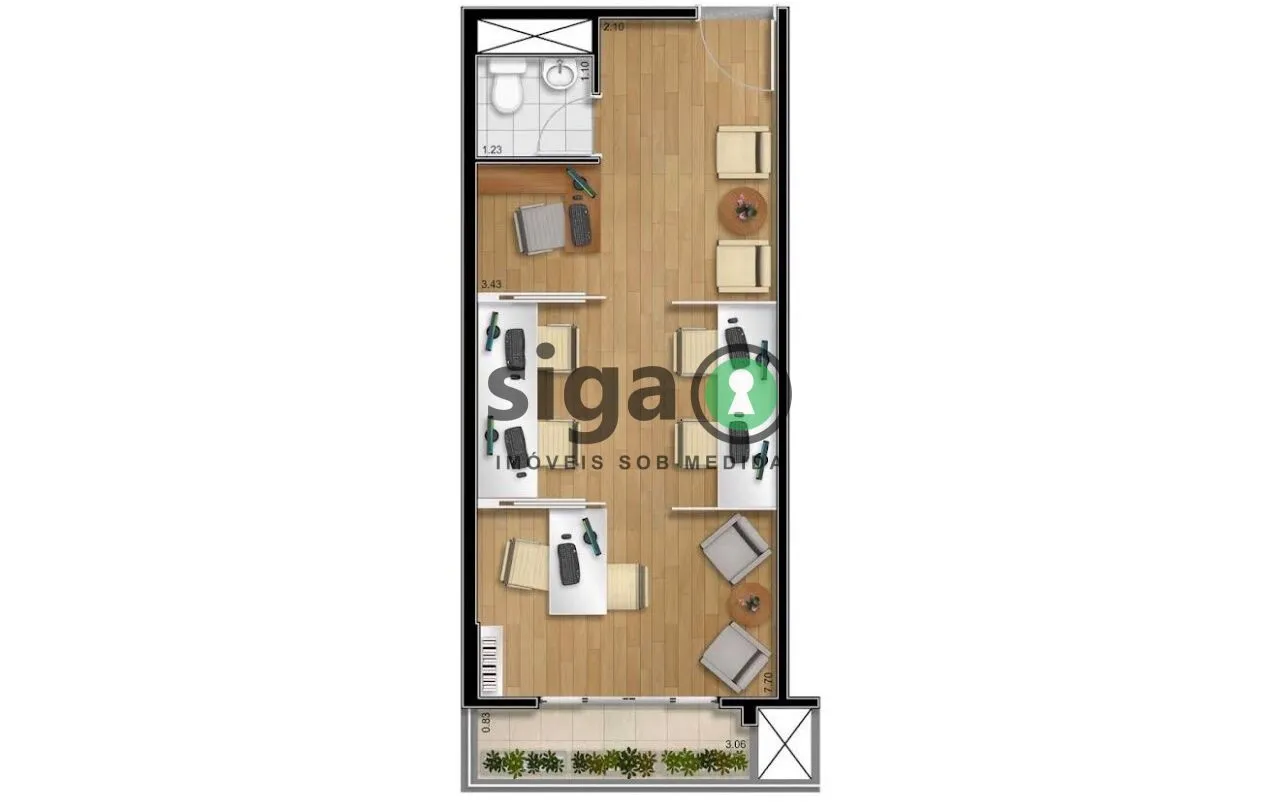 Imagem Sala Comercial a venda 31m² no You Metropolitan Tatuapé