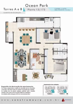 Imagem Apartamento com 3 dormitórios à venda, 115,05 m² a partir de R$ 722.860 - Ocian - Praia Grande/SP
