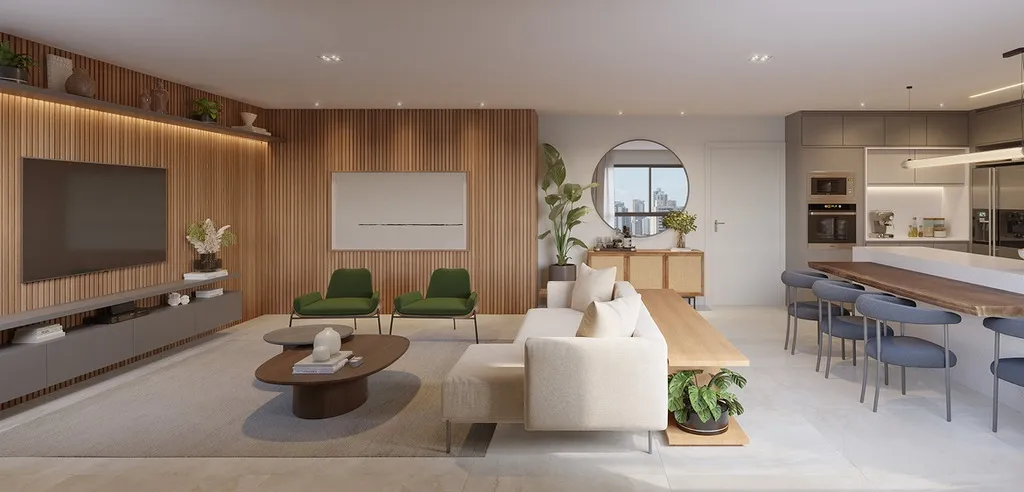 Imagem Apartamentos de 2 dormitórios e 1 suíte com 87 a 104m² privativos com lazer no térro e no roofto...