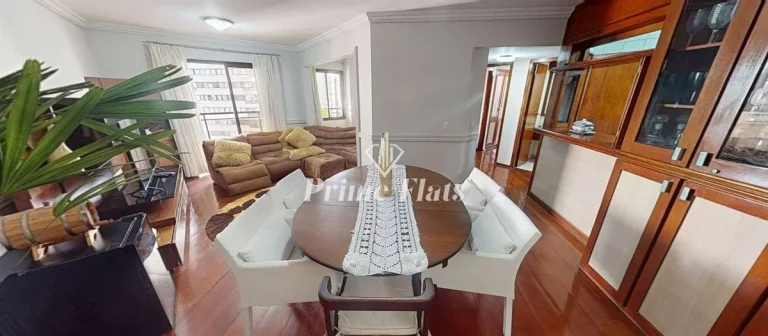 Imagem Flat disponível para locação no The Sutton House com 120m², 3 dormitórios e 2 vagas de garagem