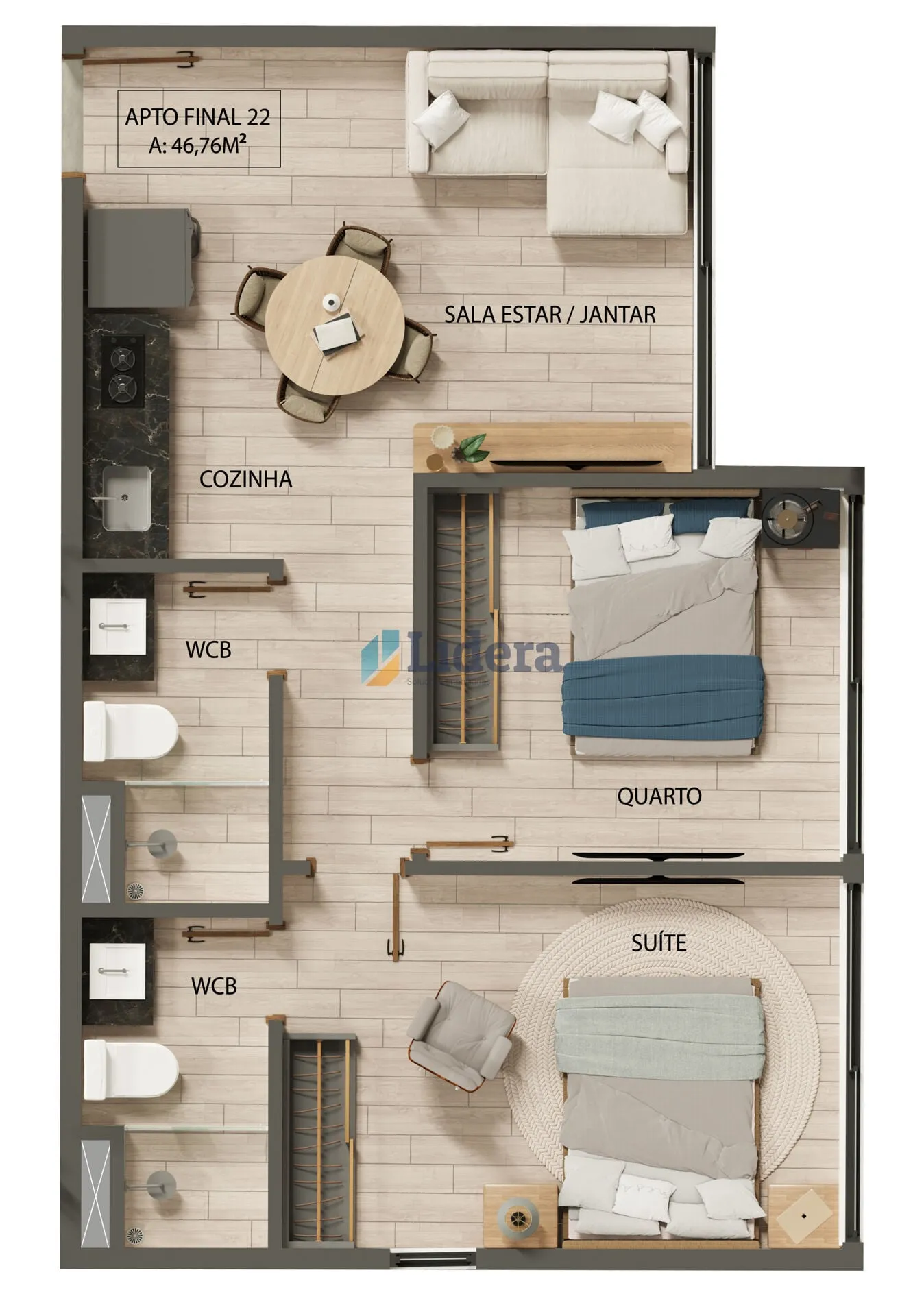 Imagem Apto - 2 Quartos - 1 Suíte - 46,76m² - Jardim Oceania, João Pessoa/PB