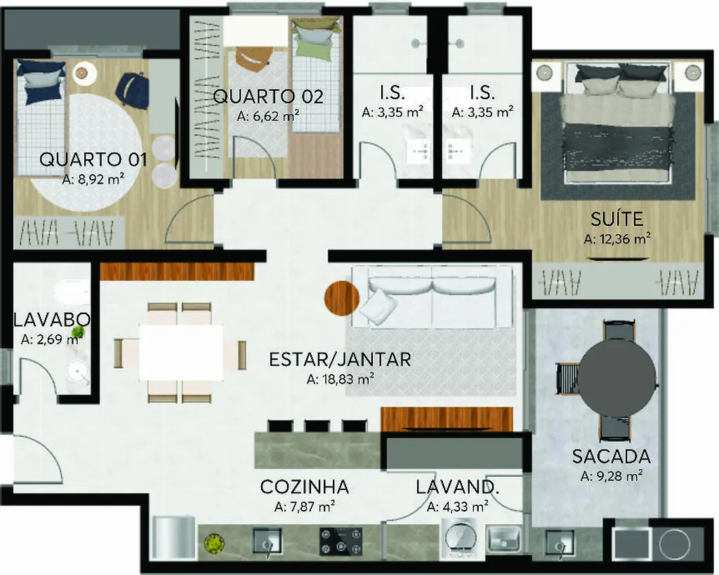 Imagem APARTAMENTO RESIDENCIAL em Curitiba - PR, Bacacheri