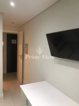 Imagem Flat disponível para locação no Transamérica Prime International Plaza no Jardim Paulista, com 45m², 1 dormitório e 1 vaga