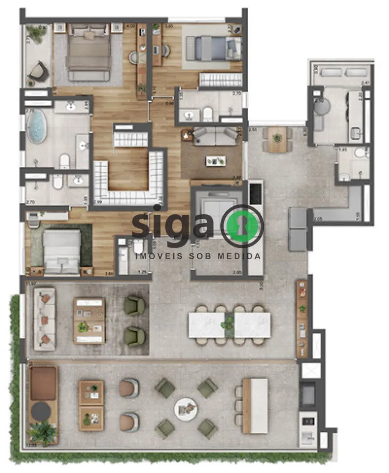 Imagem Viva o luxo que você merece ? unidade de 251 m² no Esther Ibirapuera