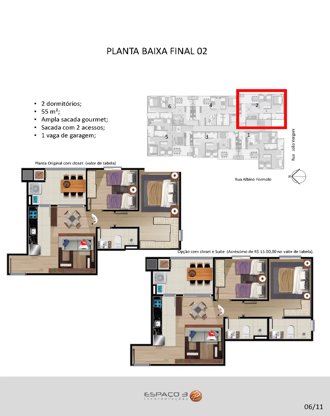 Imagem Apartamento 2 quartos para venda no bairro Cruzeiro em Caxias do Sul