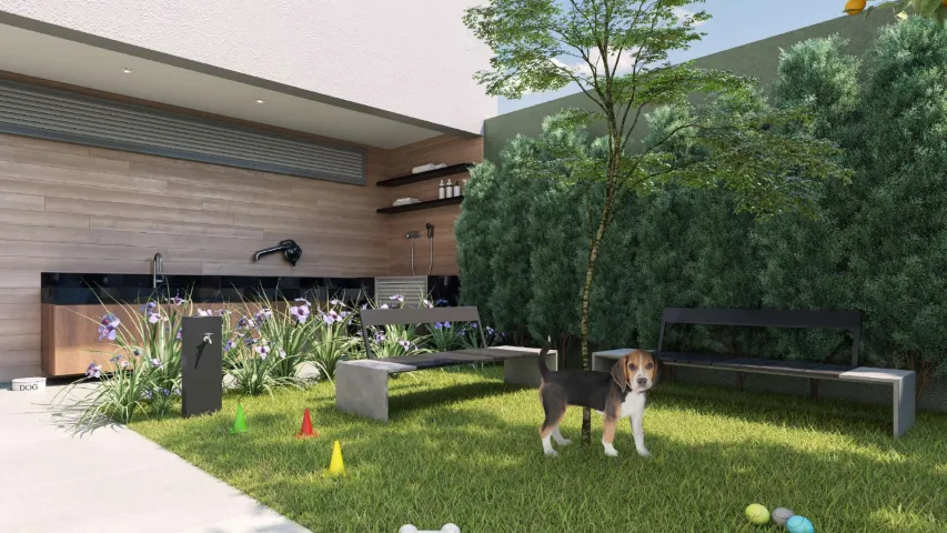 Imagem DNA de design, sofisticação e arquitetura contemporânea que interage e se insere à textura do ba...