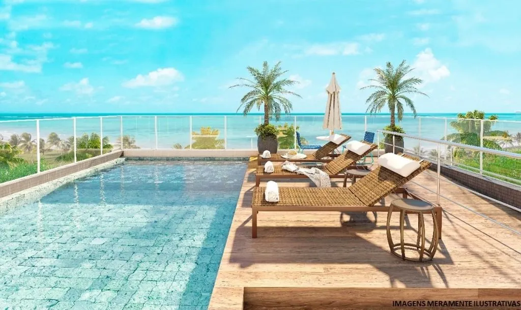 Imagem Flat mobiliado no Bessa com vista mar, piscina e garagem. Excelente para investir ou morar perto da praia.