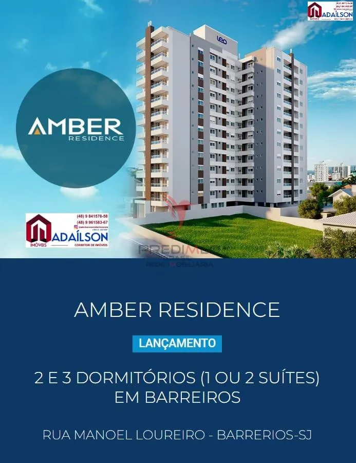 Foto do imóvel AMBER RESIDENCE Apartamentos em Barreiros São José/SC em Rua Eduardo de Andrade - Barreiros, São José - SC