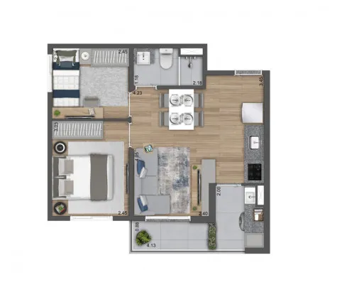 Imagem Apartamento com 2 Quartos à Venda, 44 m² em Vila Brasilândia - São Paulo