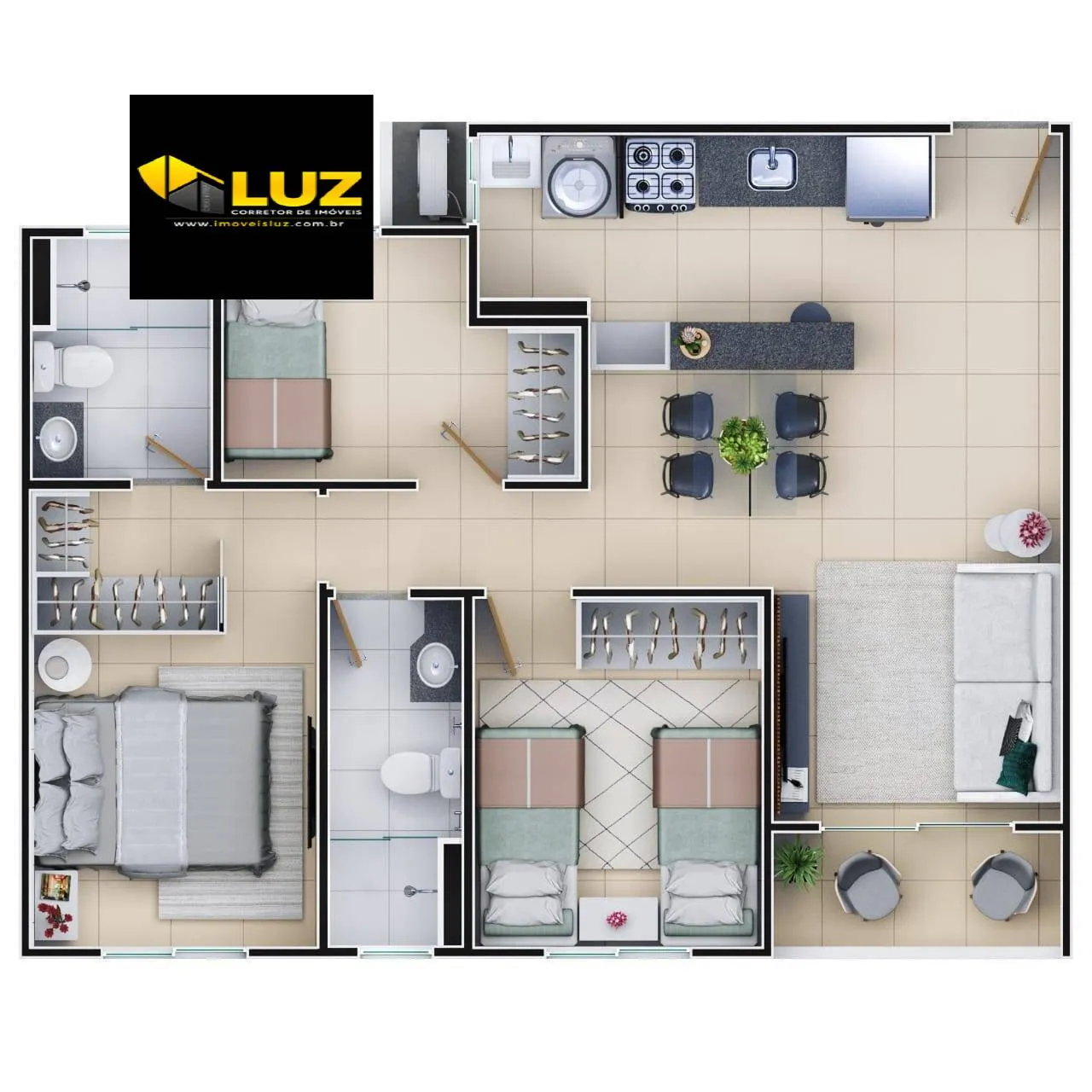 Imagem Por essa Você Não Esperava! Seu Apartamento no Centro de Messejana