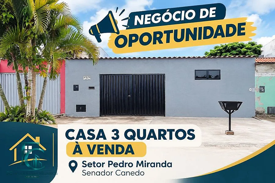 Foto do imóvel Casa à Venda | 3 Quartos em Senador Canedo! em Rua Raquel de Queiroz