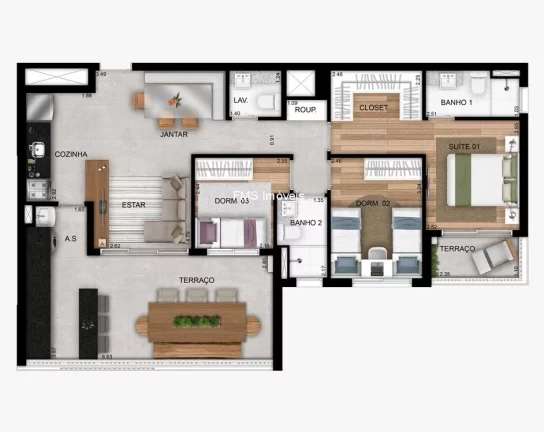 Imagem Apartamento à venda em São Paulo-SP, Saúde: 3 quartos, 1 suíte, 3 salas, 3 banheiros, 2 vagas, 94m².