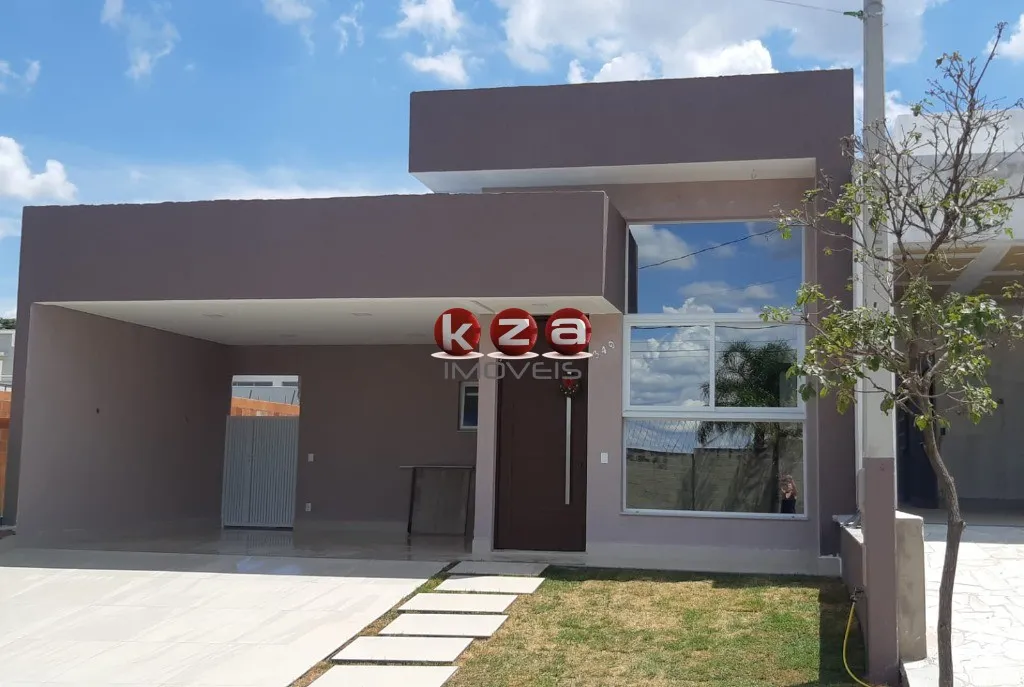 Foto do imóvel Casa moderna térrea com 3 suítes, espaço gourmet e piscina em condomínio de Valinhos-SP - Residencial Santa Maria.
