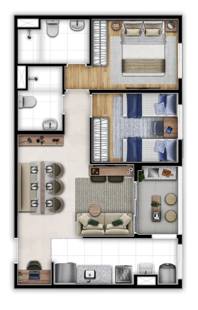 Imagem Apartamento com 2 dormitórios à venda, 55 m² por R$ 506.919,00 - Vila Rosália - Guarulhos/SP