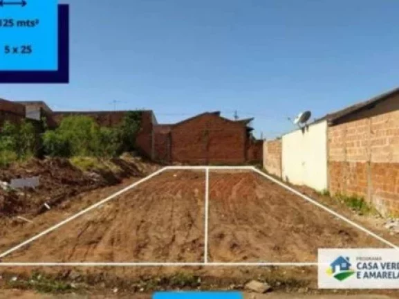 Imagem Bauru/SP, Parque Jaraguá, Terreno de 125m². Financiamento Casa Verde Amarela.