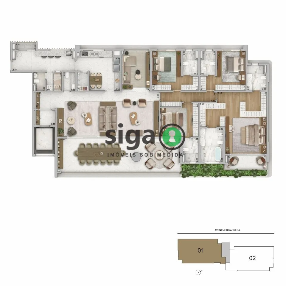 Imagem Apartamento para venda na Vila Clementino 04 suítes, São Paulo - SP