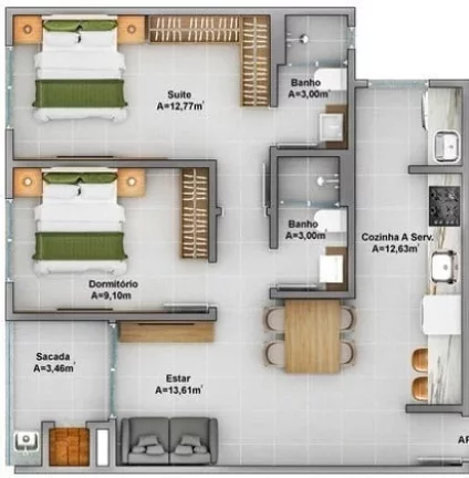Imagem Manhattan Residence - Apartamento à venda no bairro Ingleses do Rio Vermelho - Florianópolis/SC