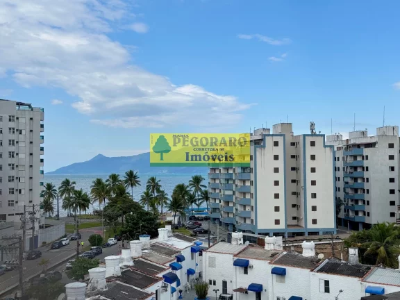 Imagem Apartamento de 2 quartos na Prainha, Caraguatatuba-SP 1 suíte, 2 salas, 2 banheiros, 1 vaga de garagem e vista para o mar