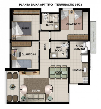 Imagem Apartamento com 3 Quartos à Venda, 72 m² em Pina - Recife