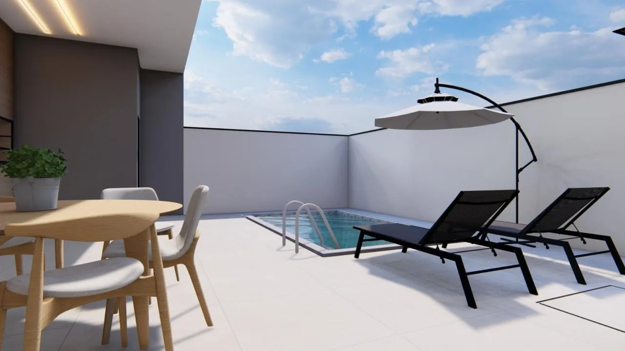Imagem Sobrado Moderno no Condomínio Villagio Wanel - 3 Suítes, Piscina e Área Gourmet