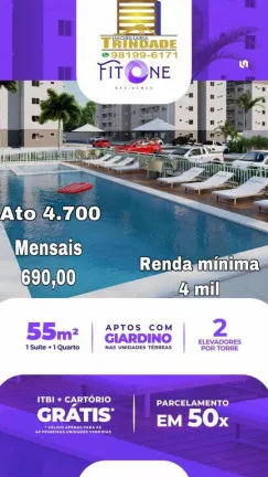 Imagem Apartamento com 2 Quartos à Venda, 55 m² em Turu - São Luís