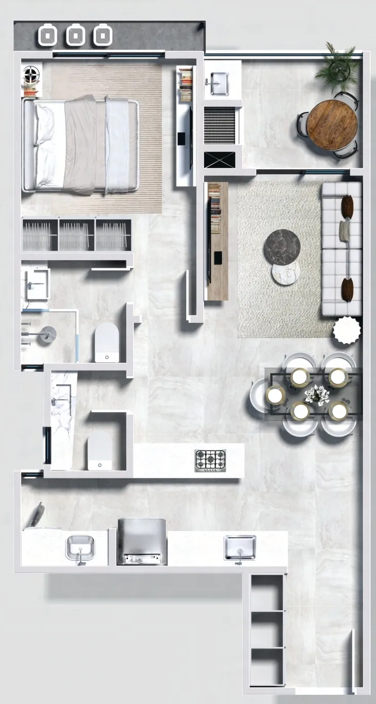 Imagem Venda de Apartamento no Centro de Balneário Camboriú-SC: 2 quartos, suíte, 2 vagas - Imperdível!