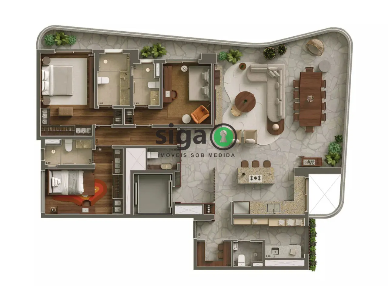 Imagem Apartamento à venda no Paraíso de 182m² com 3 suítes e 3 vagas em São Paulo